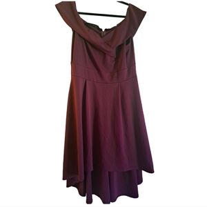 Jasambac Women's Off Shoulder High Low Cocktail Dress SIZE XL